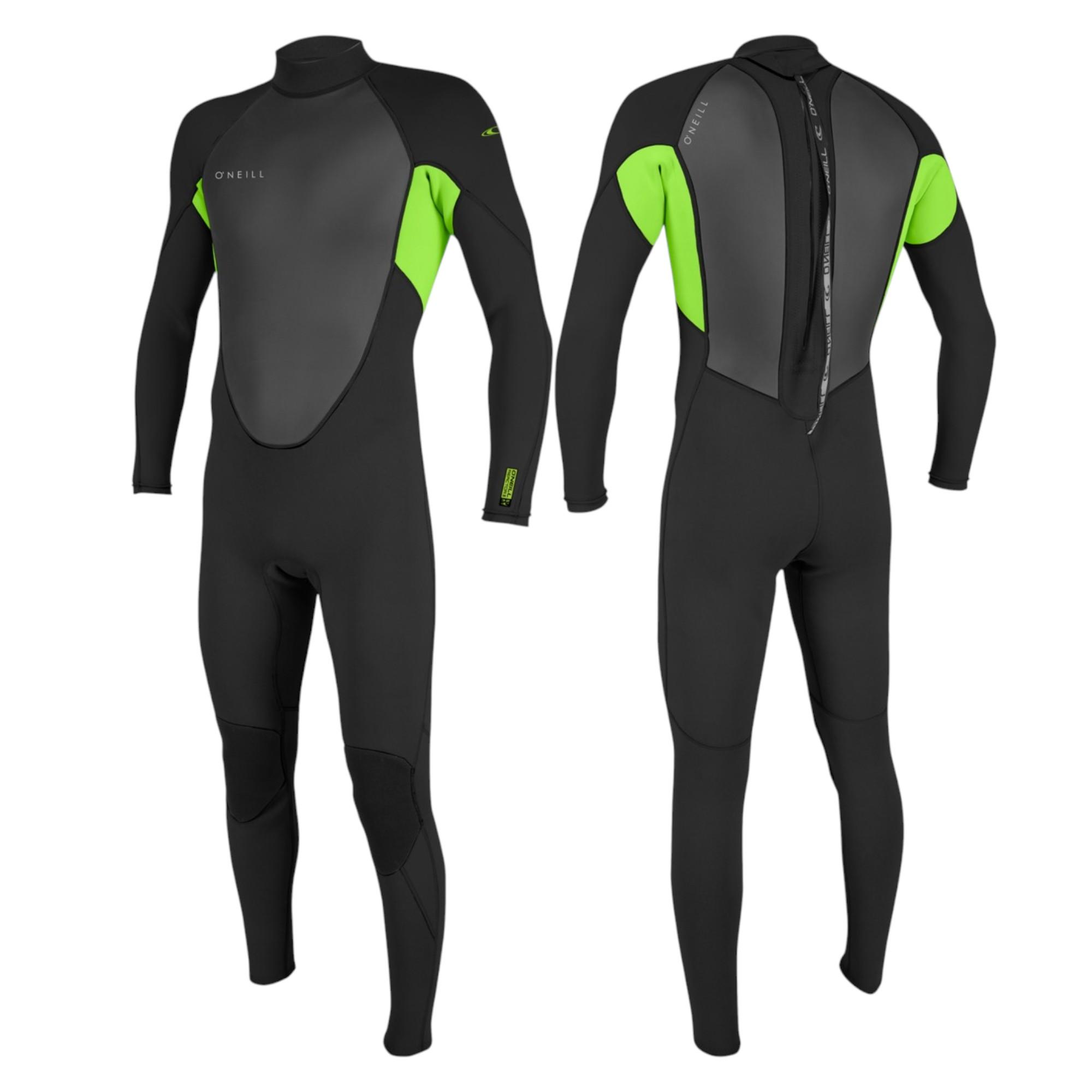 O'Neill REACTOR-2 Neoprenanzug Herren 3/2mm FullSuit Wetsuit Backzip blk/dayglo