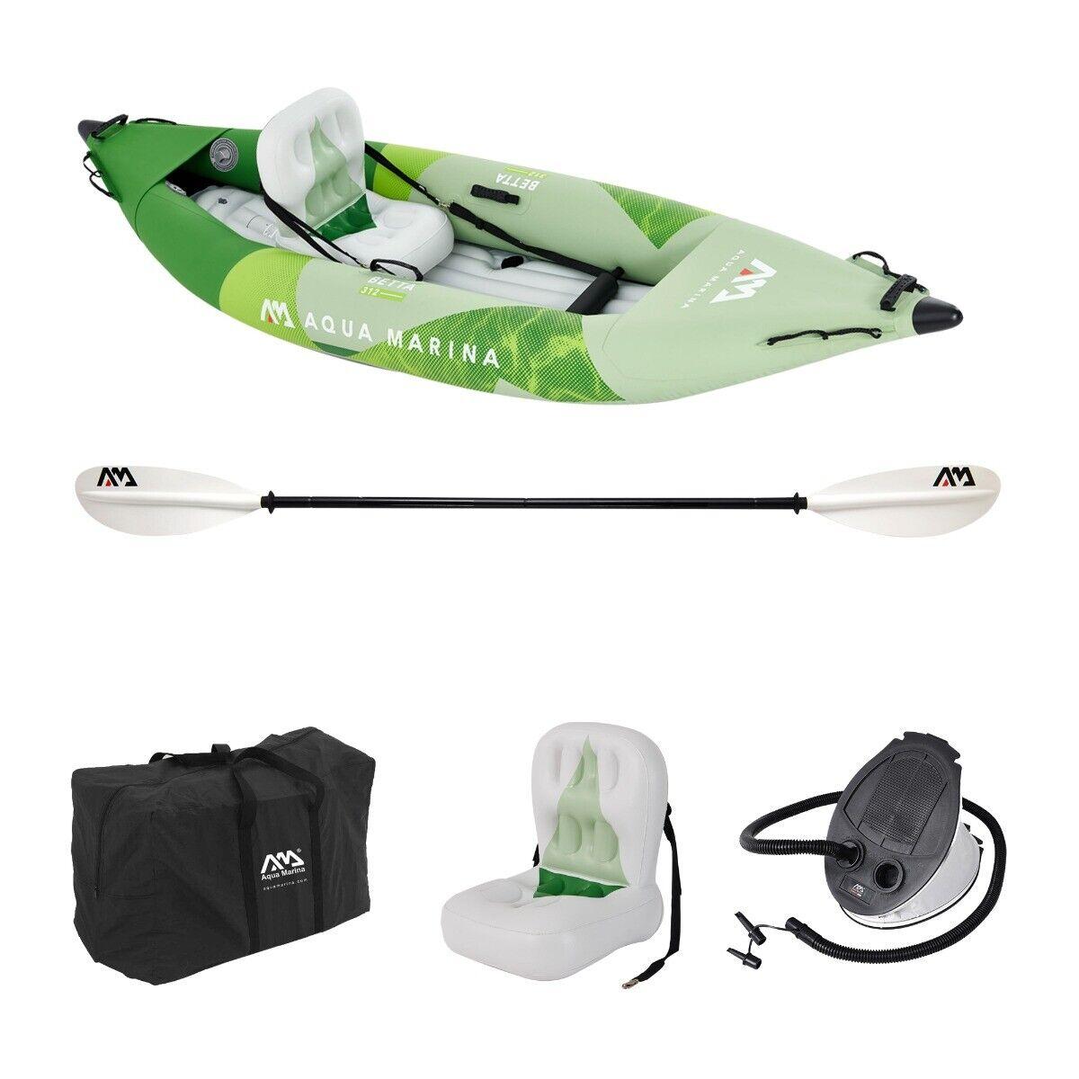 Aqua Marina BETTA 312cm Kayak Set 1 Personen aufblasbar Kanu Tourenkajak Kajak