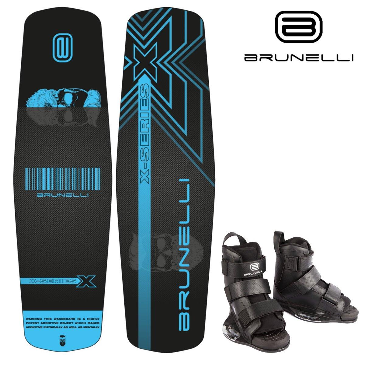 BRUNELLI Wood Flex Pro Cable Park Wakeboard SET 141cm Bindung L/XL Grind-Base Wakeboard