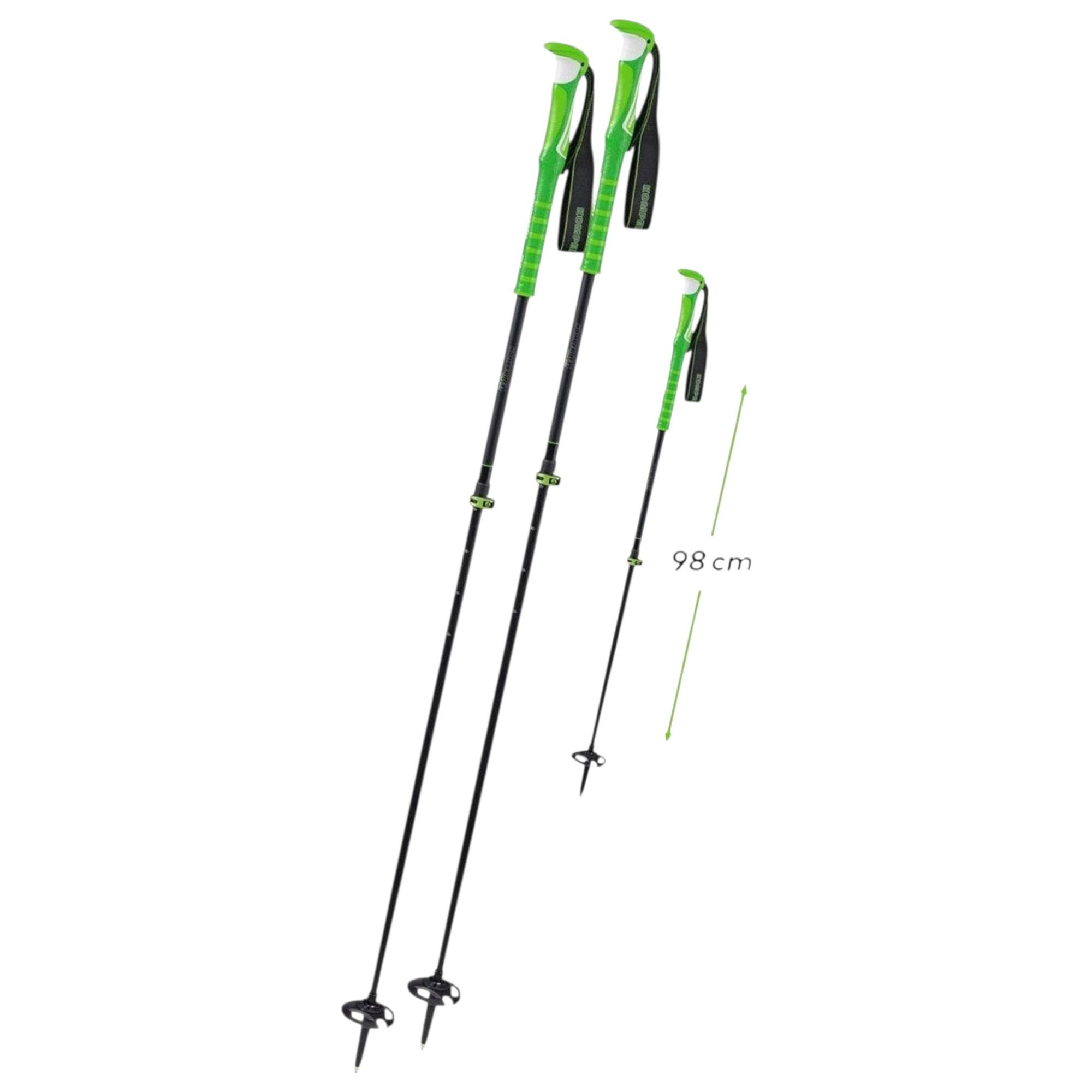 Komperdell Carbon C7 Ascent Skitourenstock Teleskopstock Wanderstock green