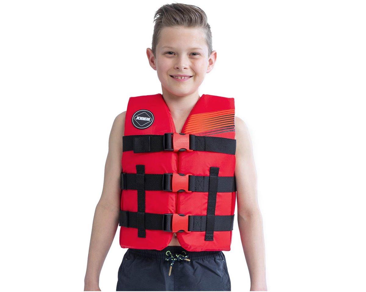 Jobe Nylon Life Vest Youth Kinder Schwimmweste Schwimmhilfe Farbe red