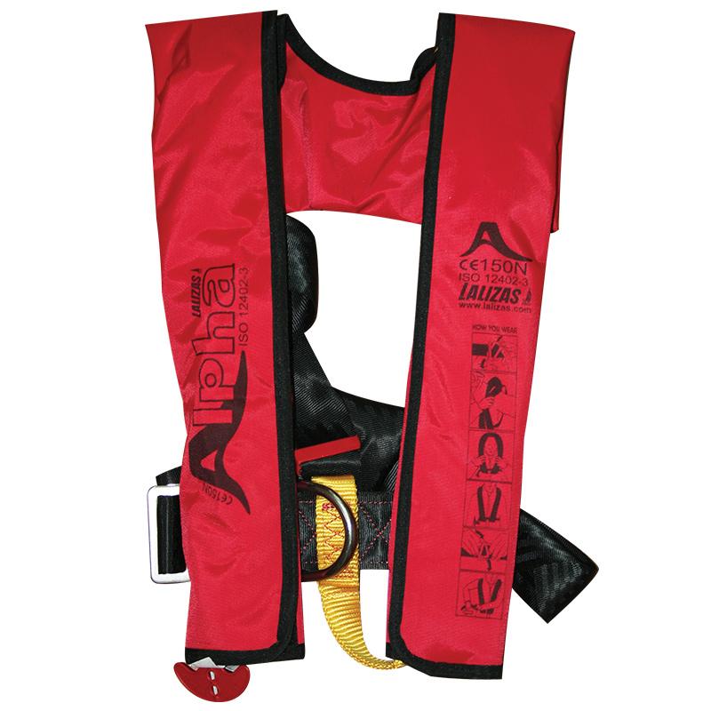 Alpha ISO 12402-3 aufblasbare Rettungsweste 170N automatisch Gurt ISO Erwachsene