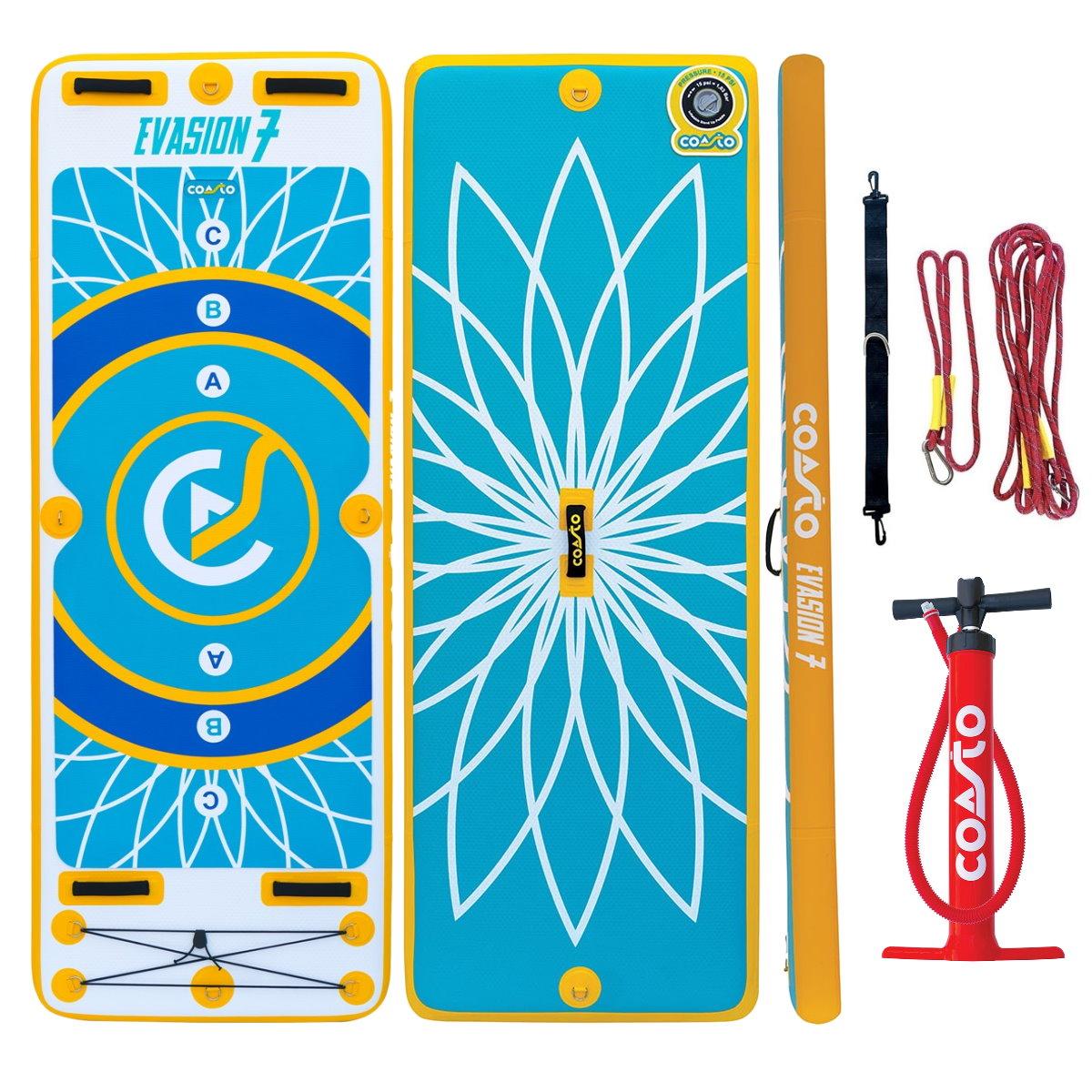 COASTO EVASION 7 Schwimmmatte aufblasbar Fitness Yoga Freizeit Plattform 225x86