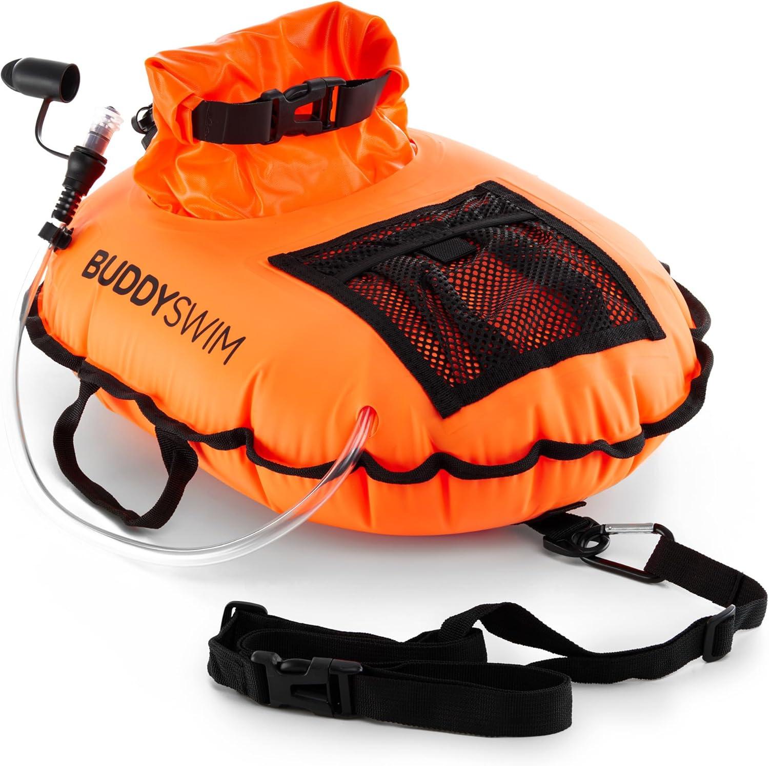 BUDDYSWIM Hydrastation PRO Schwimmboje mit 1L Trinkblase für Freiwasser
