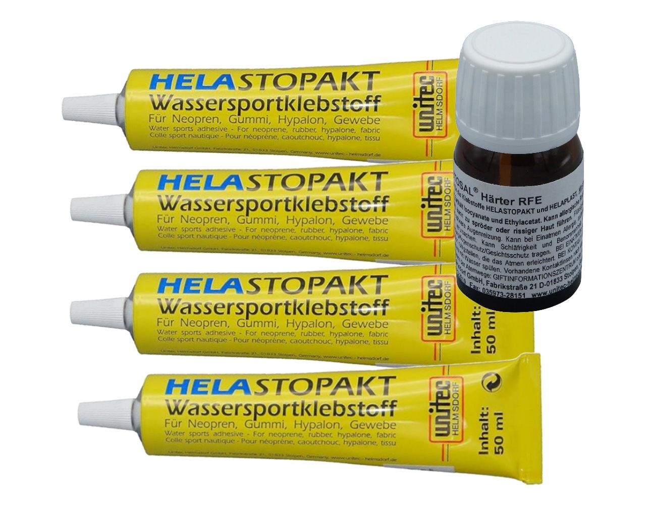 HELASTOPAKT Wassersportklebstoff Tube Deckpad SUP Kleber ELASTOSAL Härter RFE