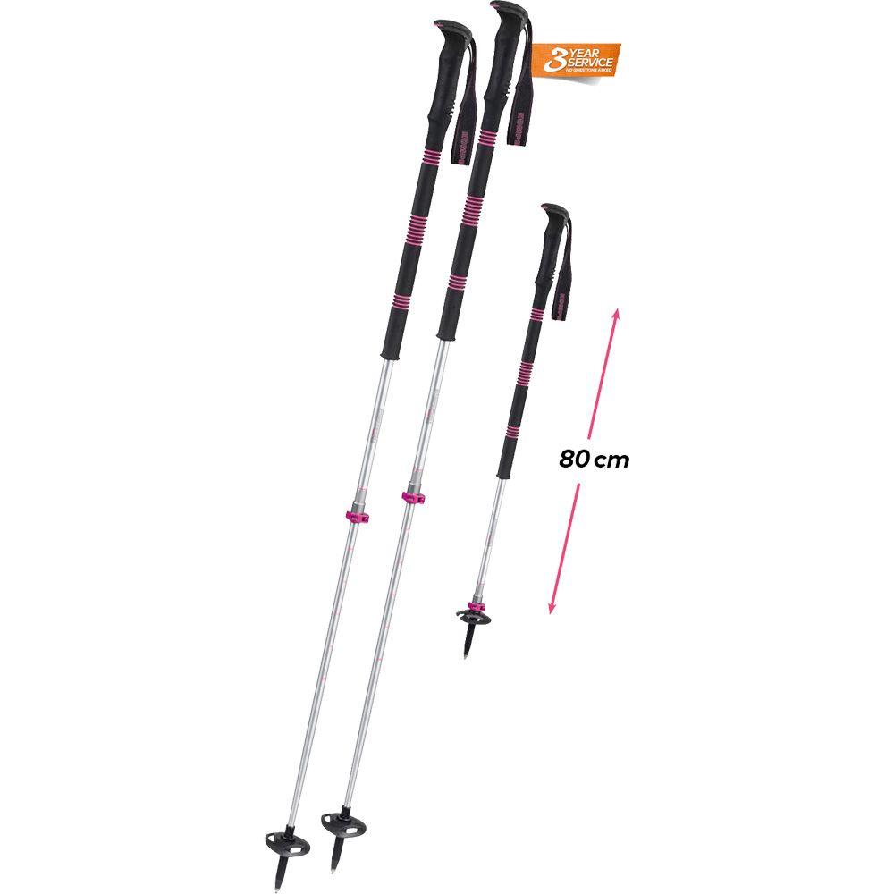 Komperdell Contour Titanal II Tourenstock Trekkingstock Wanderstock Ski Pink