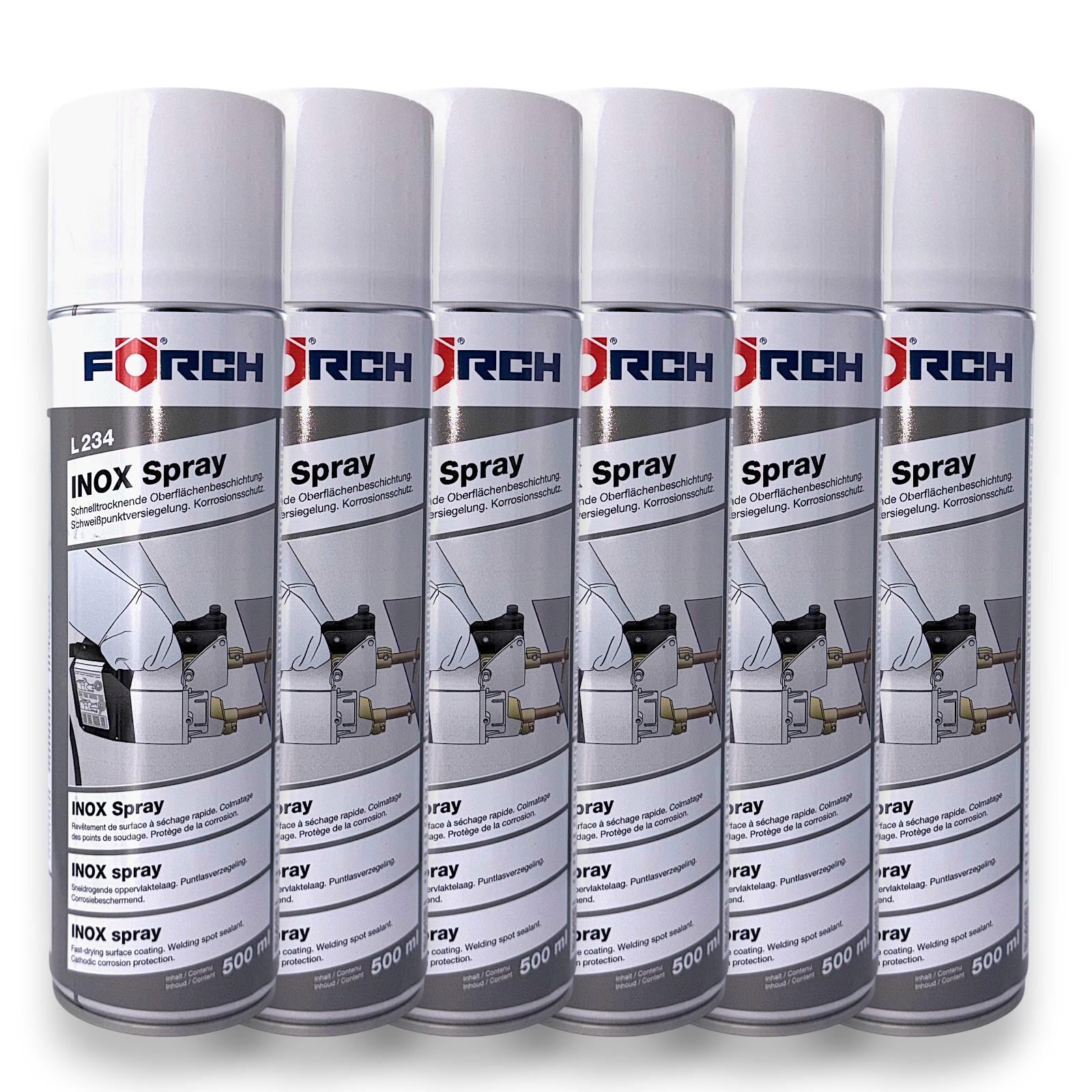 6x Förch INOX-Spray L234 Korrosionsschutz Schweißpunktversiegelung 500ml