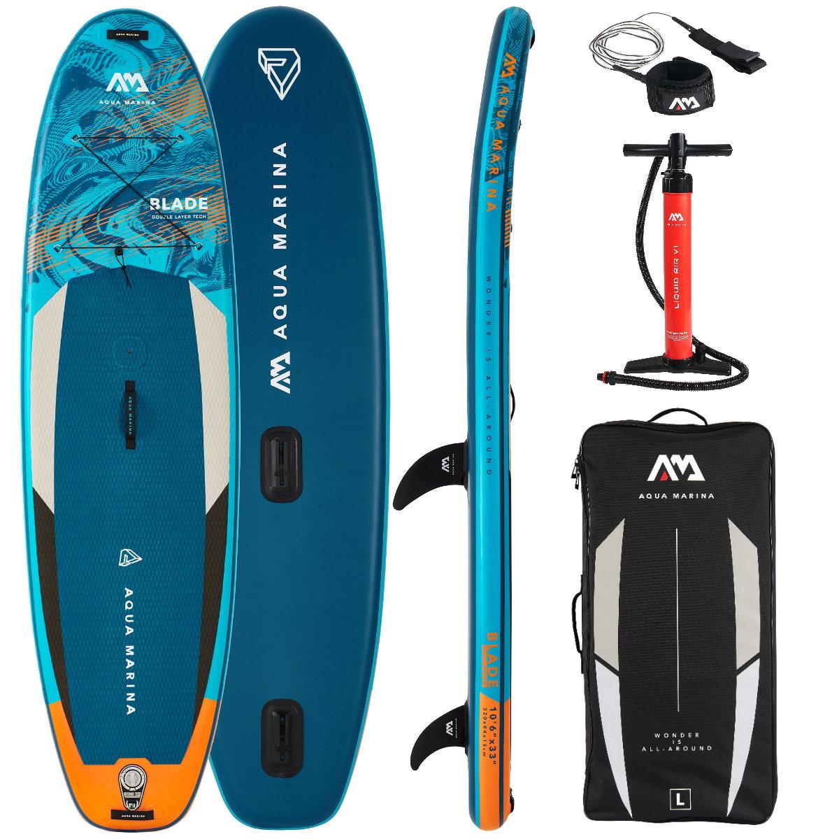 AQUA MARINA BLADE 10'6 Windsurf Board SET Stand Up Paddle Surf iSUP 320cm
