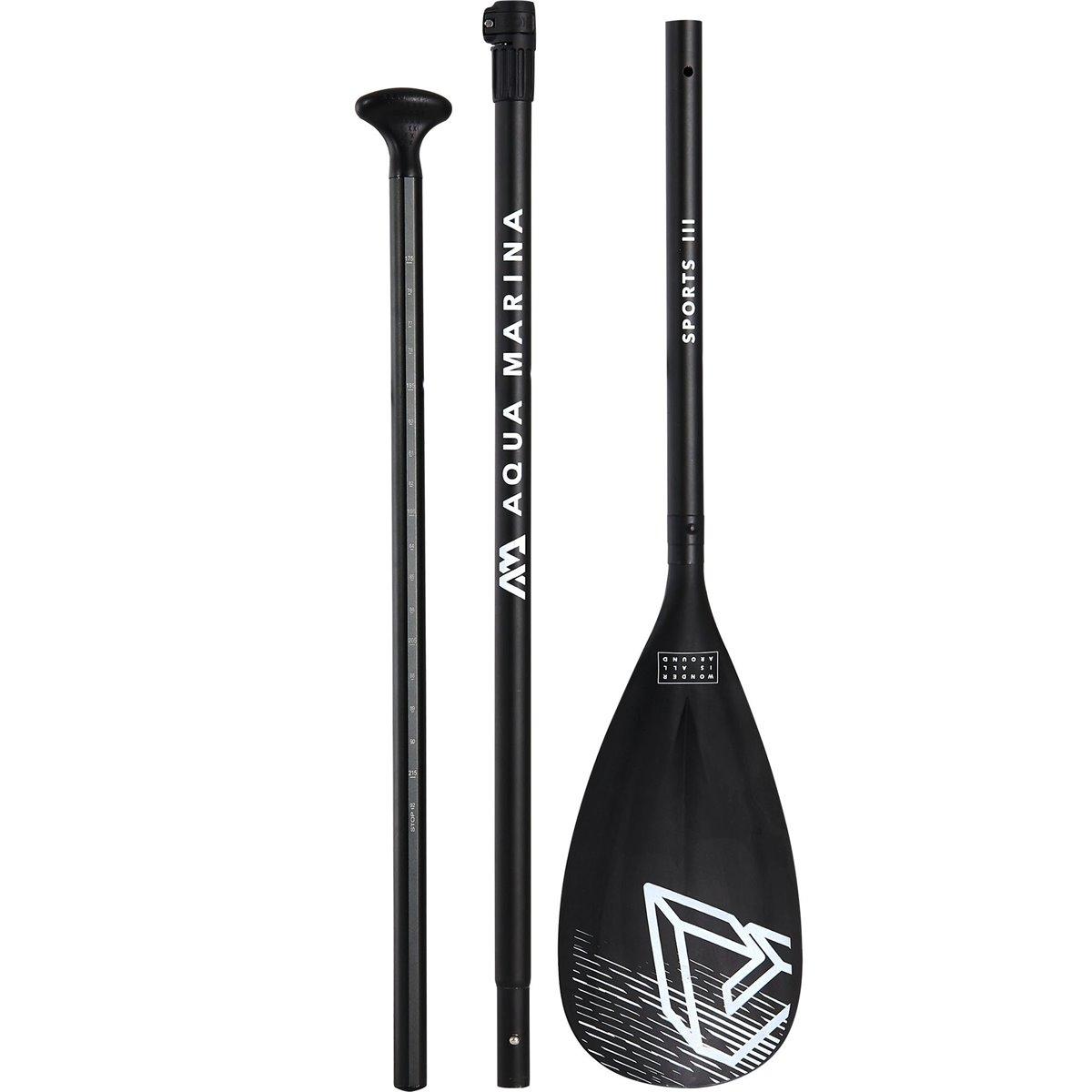 Aqua Marina SPORTS III Standard Alu Paddel Paddle 166-215cm 3-teilig