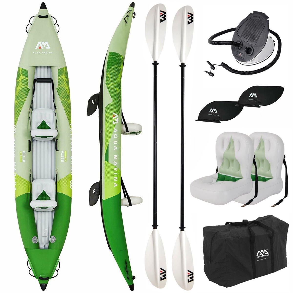 Aqua Marina BETTA 412 aufblasbares Kajak Set 2 Personen 412 cm Kanu Boot Boot