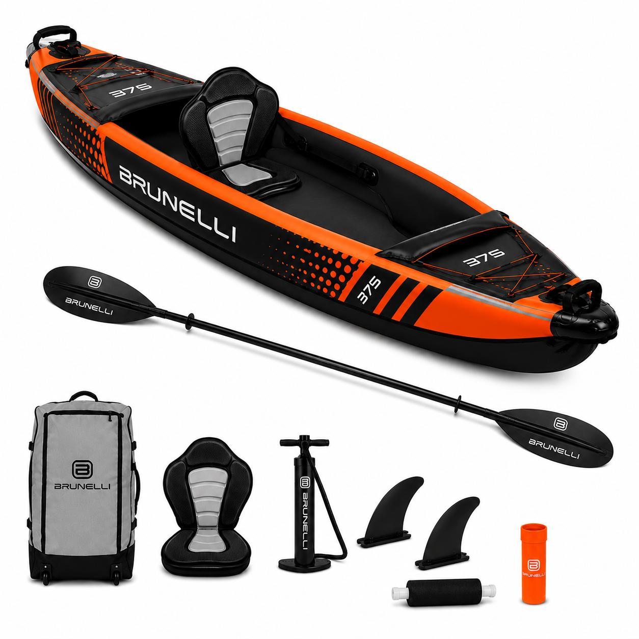 BRUNELLI 375 RAPTOR 1 Personen Kajak Drop Stitch inflatable Tourenkajak Kanau