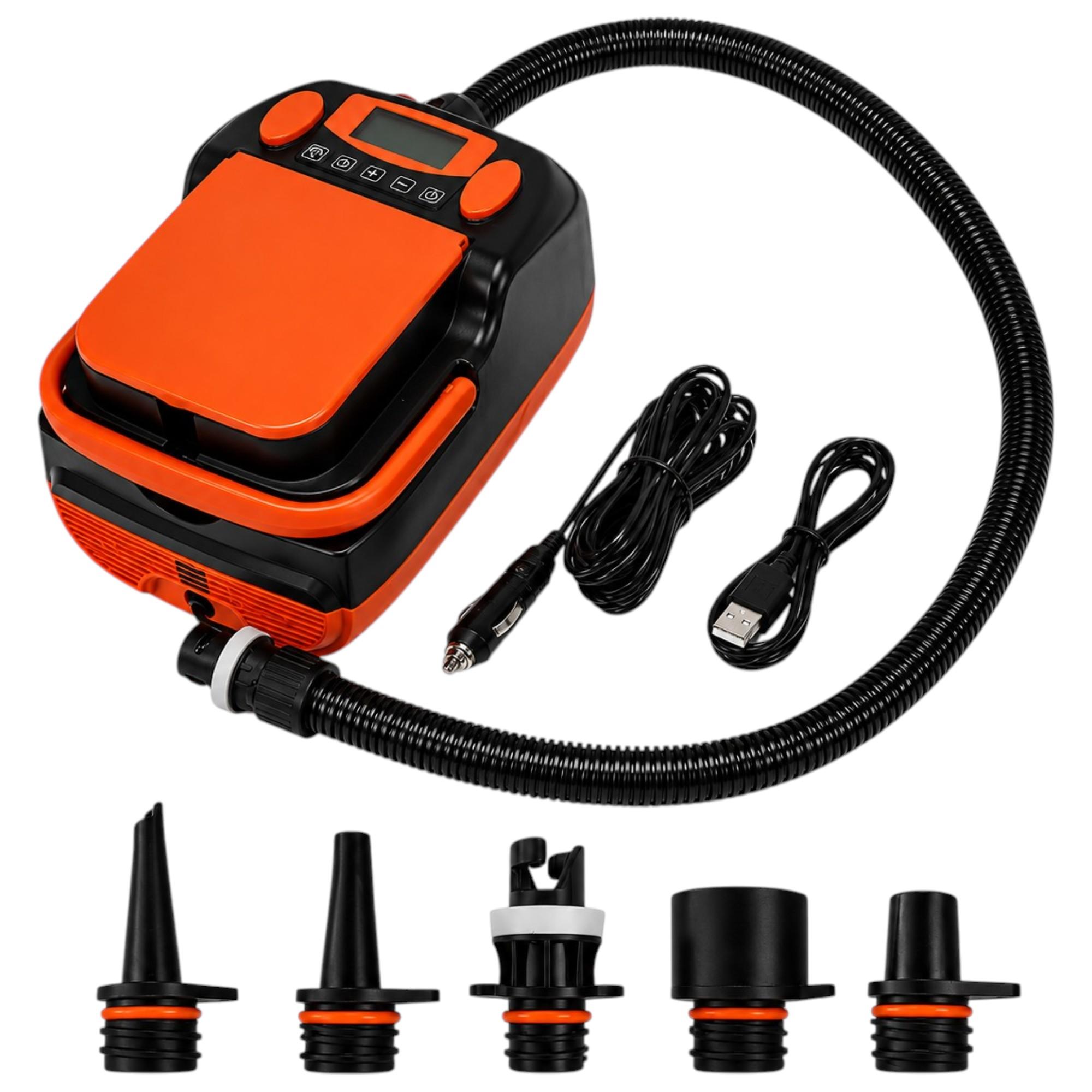 SkinStar Elektrische SUP Pumpe Akku 20 PSI 12V USB Hochdruckpumpe Digitalanzeige