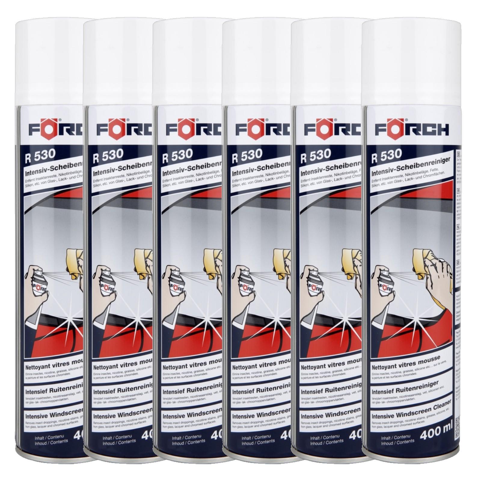 6x Förch R530 Intensiv-Scheibenreiniger-Schaum Glasreiniger streifenfrei 400ml