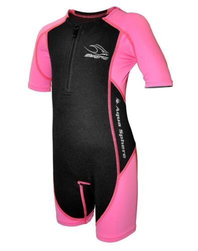 AQUA SPHERE Stingray Kinder Neopren Shorty Pink Spring Suit - Groesse: XS (2)