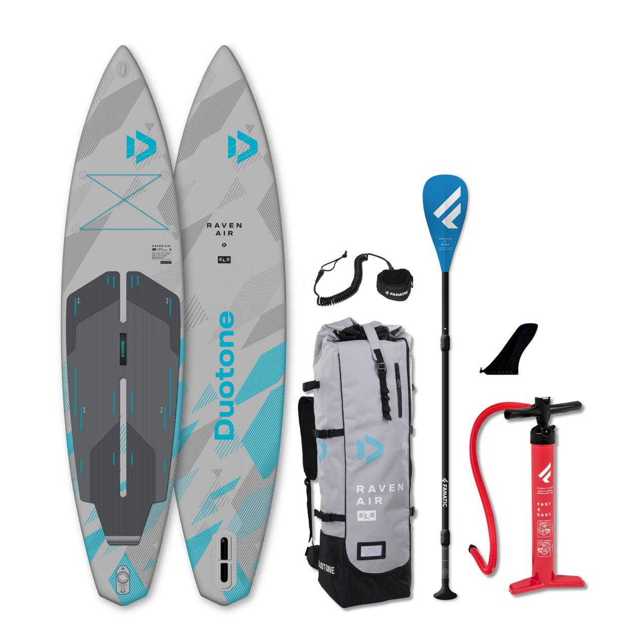 DUOTONE RAVEN AIR SLS 11'6 Touring iSUP SUP Board leicht 7,2 kg SUP Set Rucksack