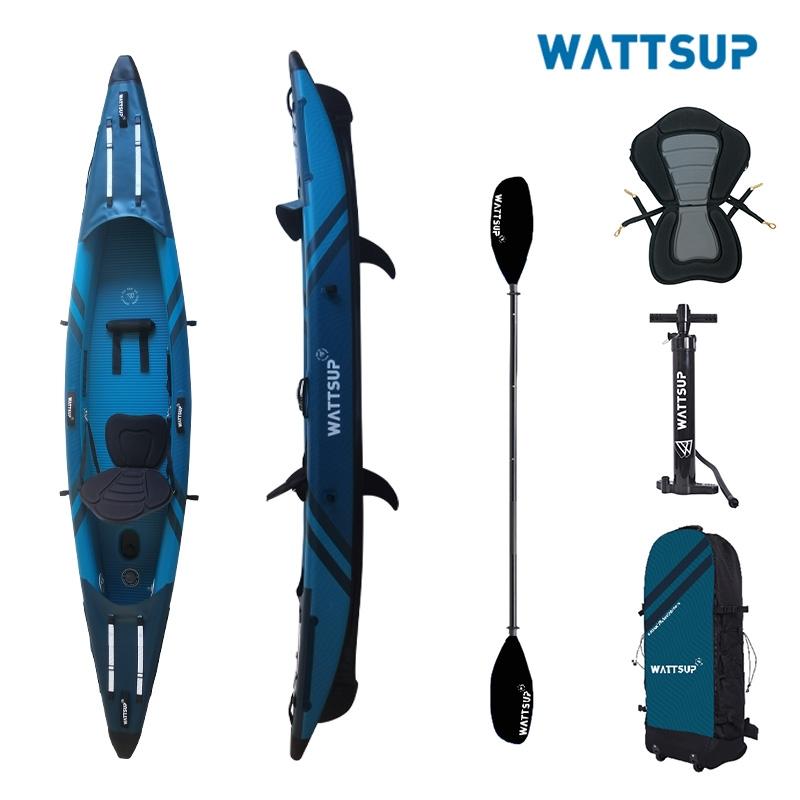 WattSUP TORPEDO 1 Personen Kajak SET aufblasbar DropStich Kanu Boot Kayak Paddel