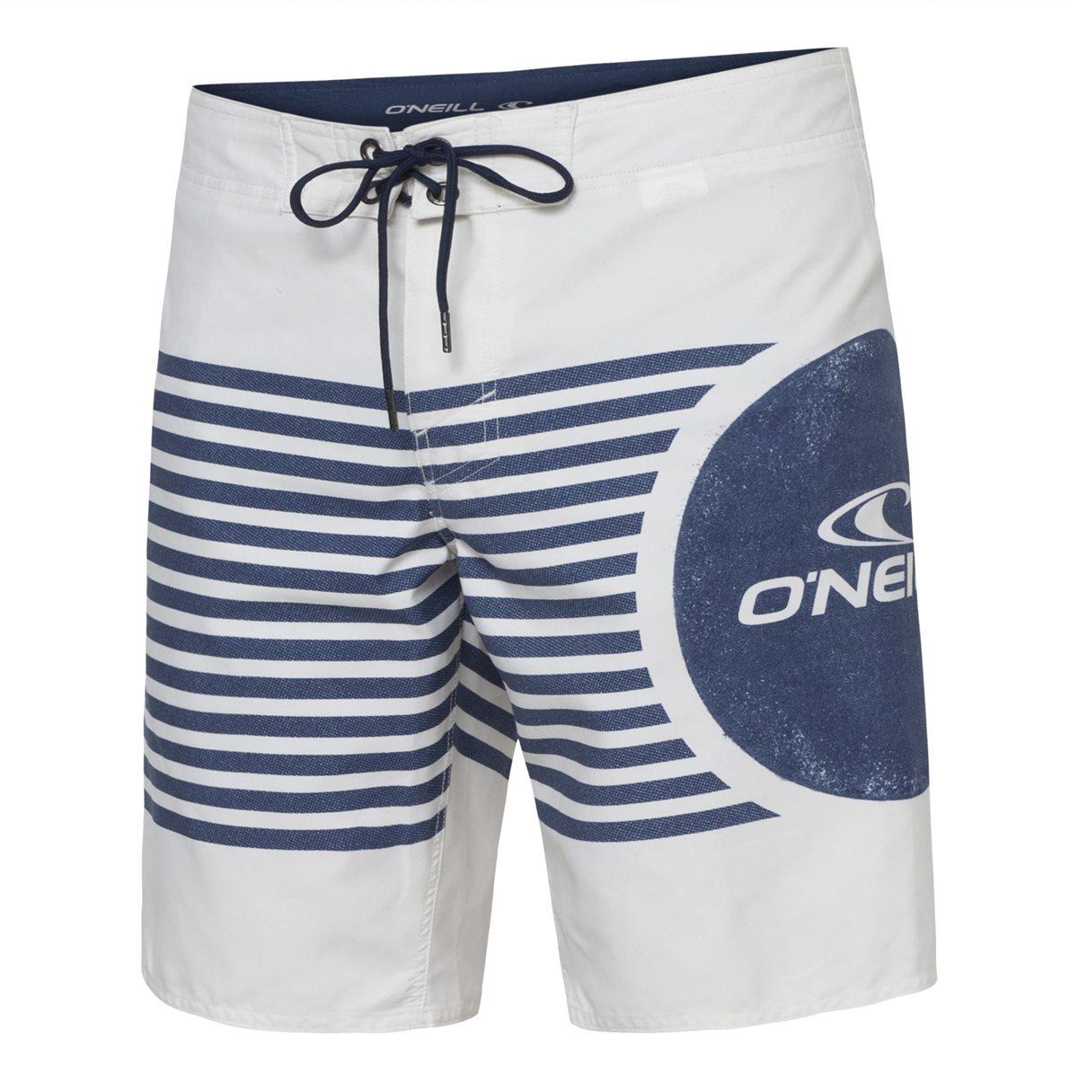 O'Neill PM Santa Cruz Panel Boardies Boardshort Shorts White Ao