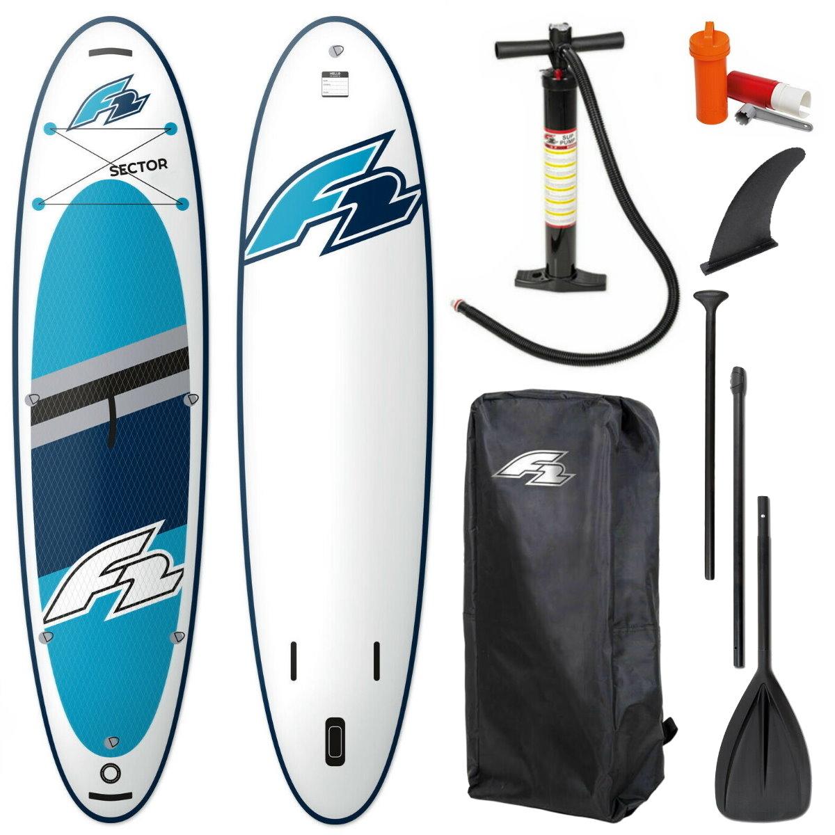 F2 SECTOR 10,5 SUP Board Set Stand Up Paddle Surf-Board Alu Paddel iSUP 320cm