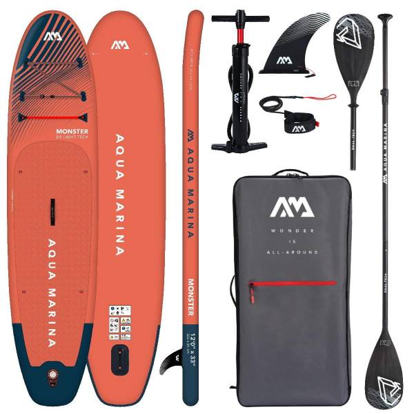 AQUA MARINA MONSTER 12'0" iSUP Board Set aufblasbar Stand Up Paddle 366cm Kajakpaddel