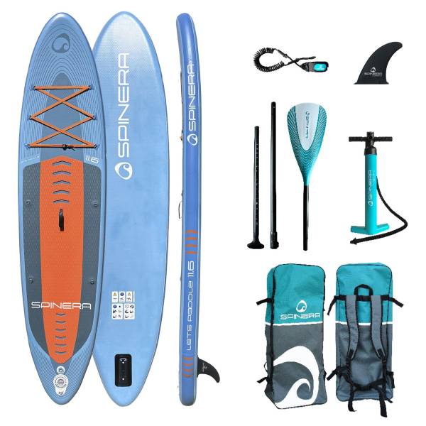 SPINERA LETS PADDLE 11.6 iSUP aufblasbar Surfboard Stand Up Paddle Set SUP 350cm