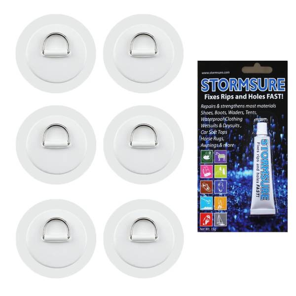 BRUNELLI D-RING Pad Patch Set SUP Board Kajaksitz Schlauchboote Kanu Rafting