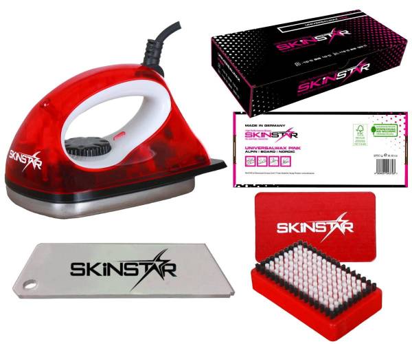 SKINSTAR Skiwax Starter Set Skiwachs ALL IN ONE 4-teilig red