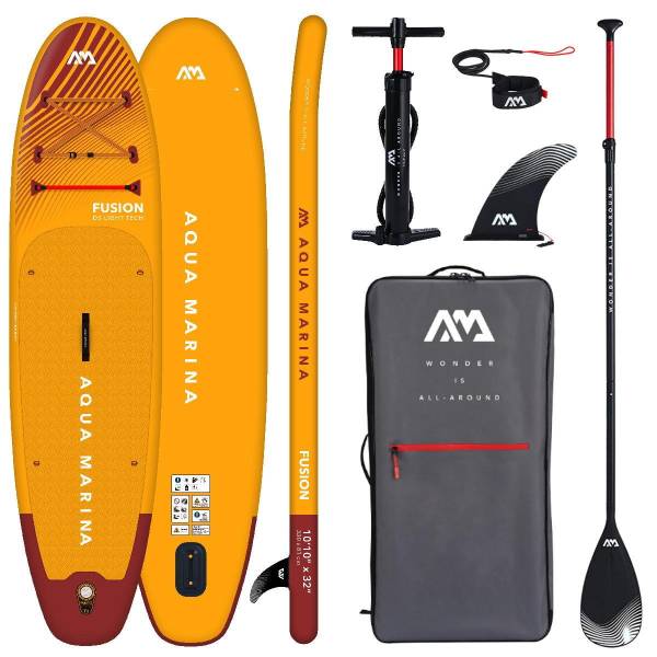 AQUA MARINA FUSION iSUP Board Set aufblasbar Stand Up Paddle Surfboard 330cm