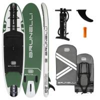 BRUNELLI 10.8 Woven X Fusion Double Layer iSUP Board aufblasbar Stand Up Paddle 325cm grün