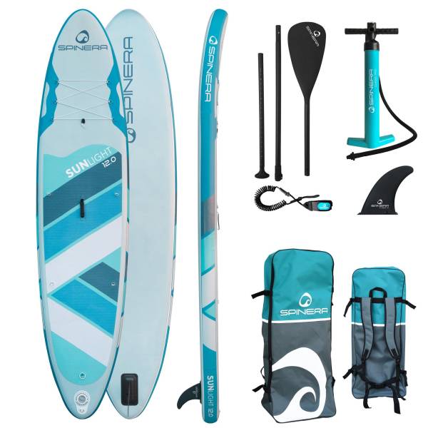 SPINERA SUP Sun Light 12.0 Stand Up Paddle iSUP Board aufblasbar Surfboard Set