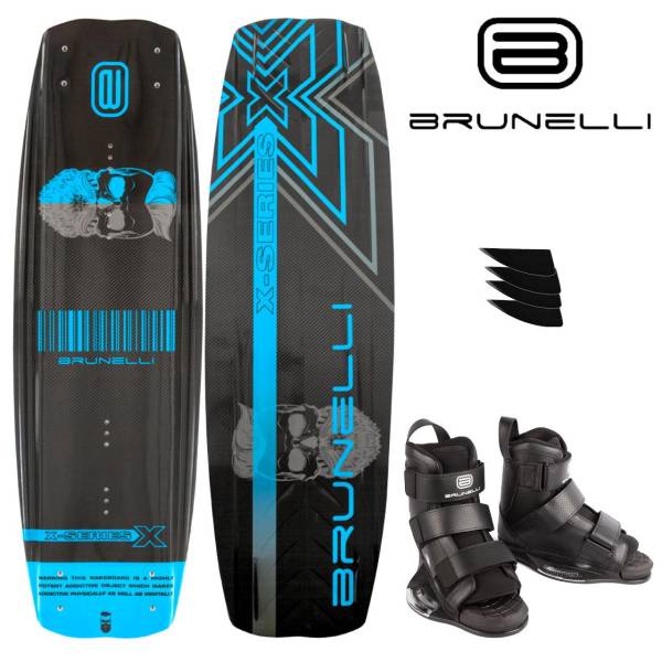 BRUNELLI CARBON Wakeboard SET 138 cm Wake Binding Wakeboardbindung