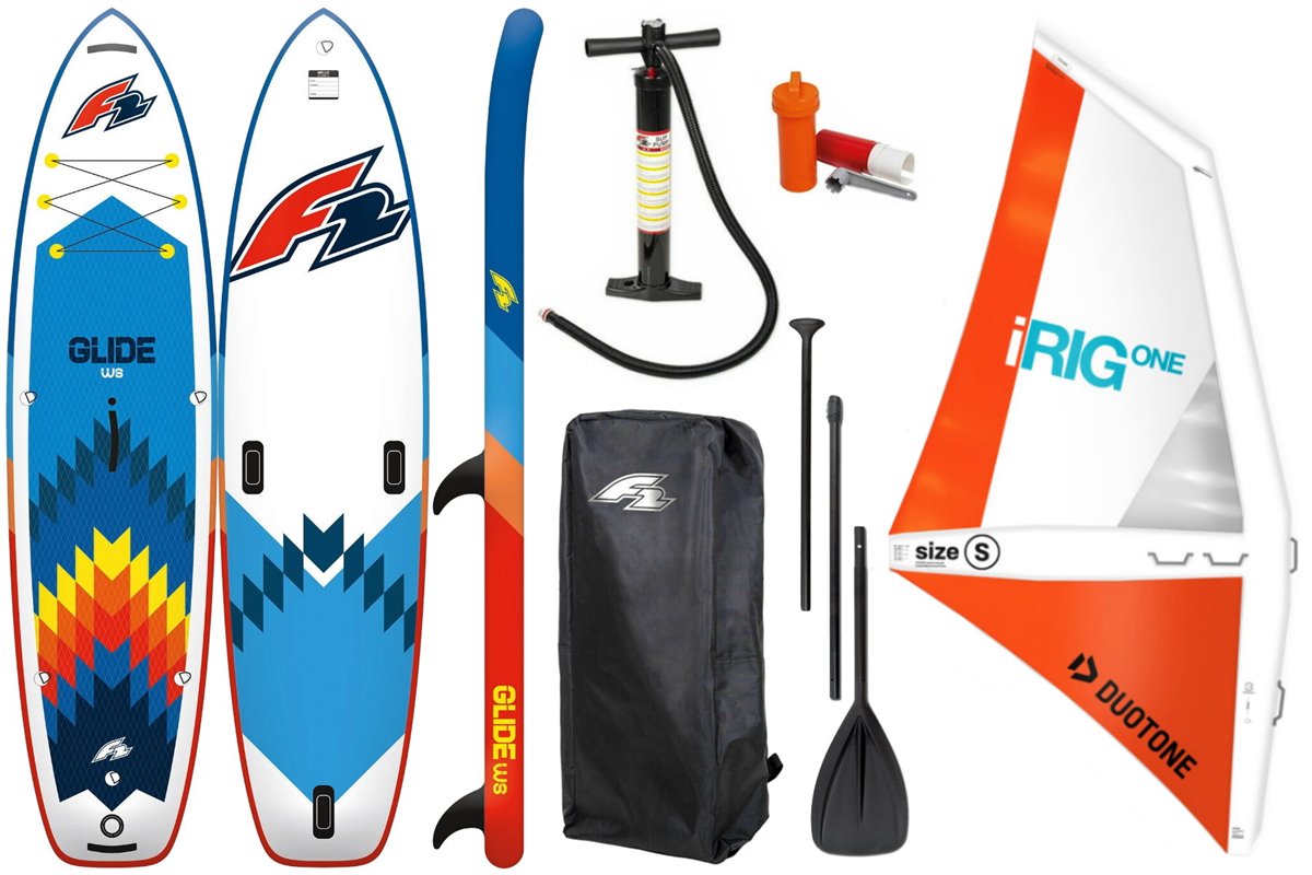SUP iRIG S | Paddle iSUP Boards Stand | Windsurf Boards | F2 Surfboard F2 SET Board Segel GLIDE 10,8\