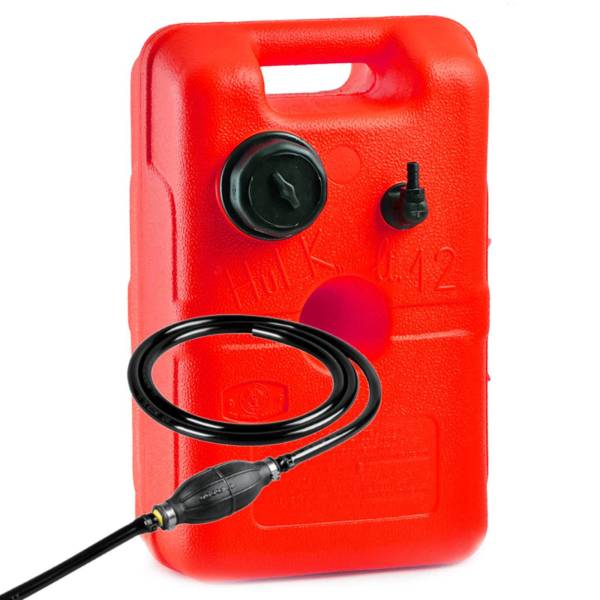 Kraftstofftank tragbar Reserve Kanister Boot Benzintank Außenborder Pumpe Ø39mm