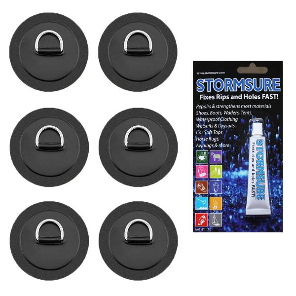 BRUNELLI D-RING Pad Patch Set SUP Board Kajaksitz Schlauchboote Kanu Rafting