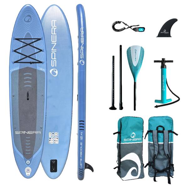 SPINERA LETS PADDLE 12.4 iSUP aufblasbar Surfboard Stand Up Paddle Set SUP 376cm