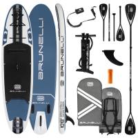 BRUNELLI 10.8 Woven X Fusion Double Layer iSUP Board aufblasbar Stand Up Paddle Surfboard 325cm blau