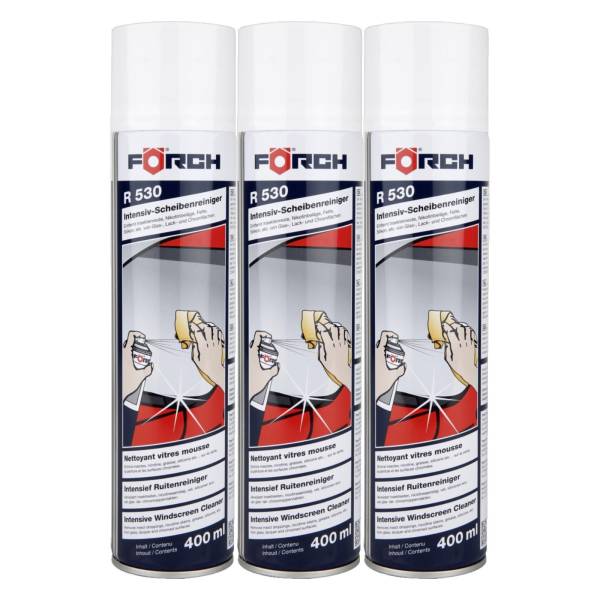 3x Förch R530 Intensiv-Scheibenreiniger-Schaum Glasreiniger streifenfrei 400ml