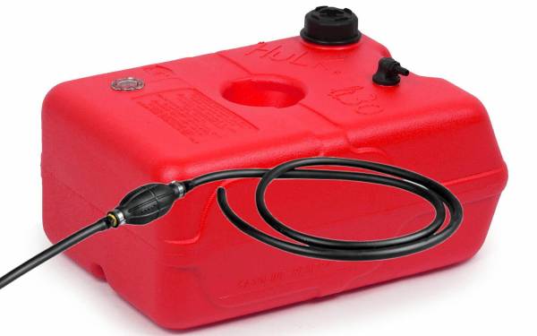 Kraftstofftank tragbar Reserve Kanister Boot Benzintank Außenborder Pumpe Ø45mm