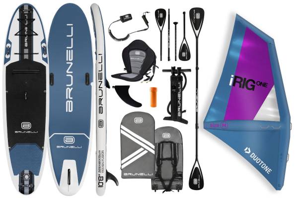 BRUNELLI 10.8 Windsurf Woven Double Layer iSUP Board aufblasbar Stand Up Paddle iRIG M Segel SET