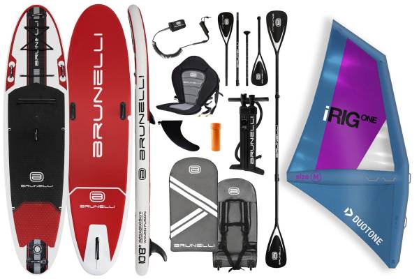 BRUNELLI 10.8 Windsurf Woven Double Layer iSUP Board aufblasbar Stand Up Paddle iRIG L Segel SET