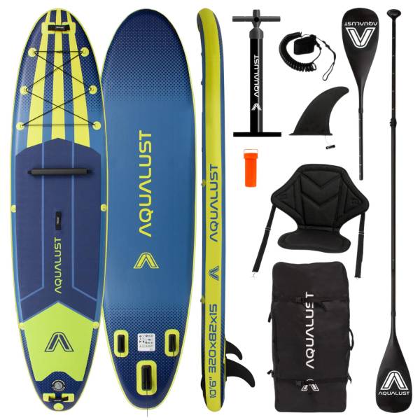 AQUALUST 10.6 iSUP Board Stand Up Paddle Surfboard aufblasbar Komplettset 320cm
