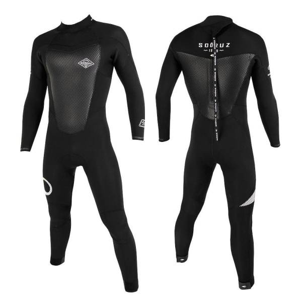 SOÖRUZ Fullsuit 4/3 BZ FIGHTER OYSTERPRENE Neoprenanzug- BLACK