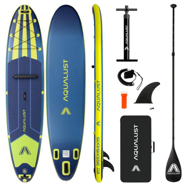 AQUALUST 12.0 iSUP Board Stand Up Paddle Surfboard aufblasbar Komplettset 365cm
