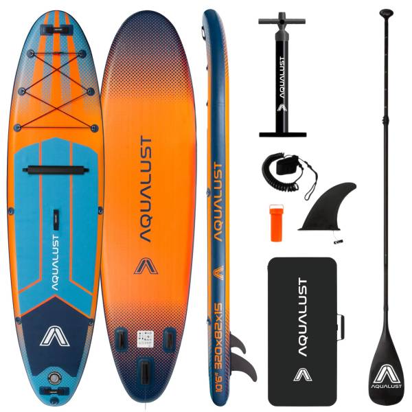 AQUALUST 10.6 iSUP Board Stand Up Paddle Surfboard aufblasbar Komplettset 320cm