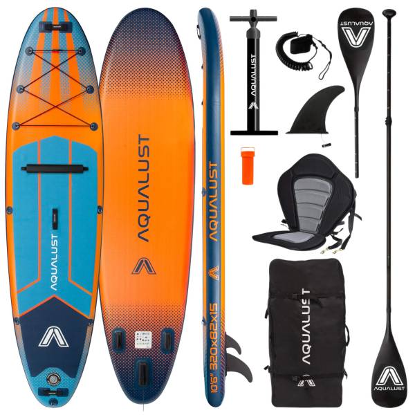 AQUALUST 10.6 iSUP Board Stand Up Paddle Surfboard aufblasbar Komplettset 320cm