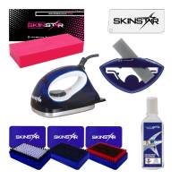 SkinStar Ski Wachs & Kantenschleifer Set Bügeleisen Bürsten Wax Cleaner 8-teilig
