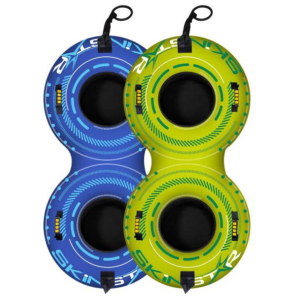 SkinStar Double SNOW TUBE 2er Bob Schneereifen Rutschreifen Schlitten Snowtube