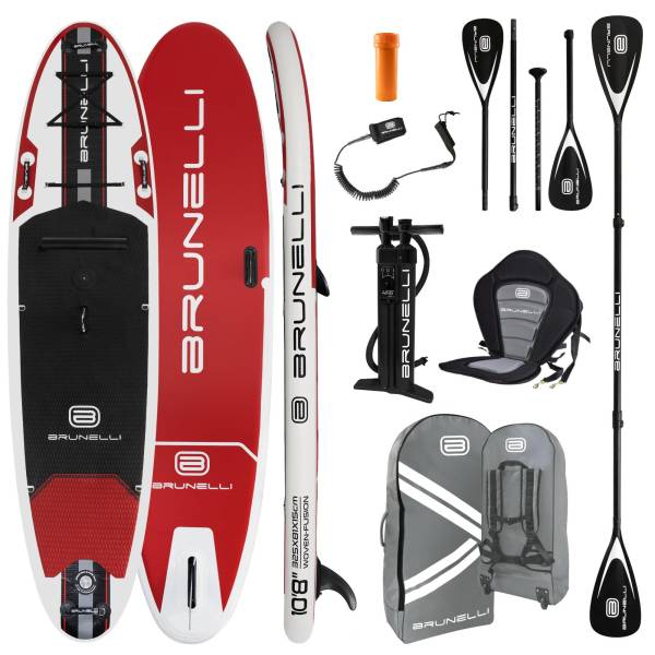 BRUNELLI 10.8 Windsurf Woven X Fusion Double Layer iSUP Board aufblasbar Stand Up Paddle 325cm Set