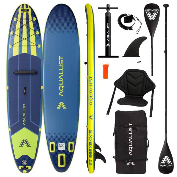 AQUALUST 12.0 iSUP Board Stand Up Paddle Surfboard aufblasbar Komplettset 365cm