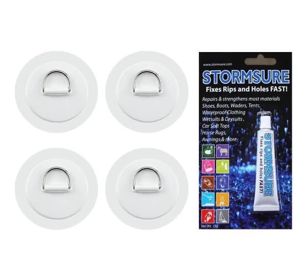 BRUNELLI D-RING Pad Patch Set SUP Board Kajaksitz Schlauchboote Kanu Rafting