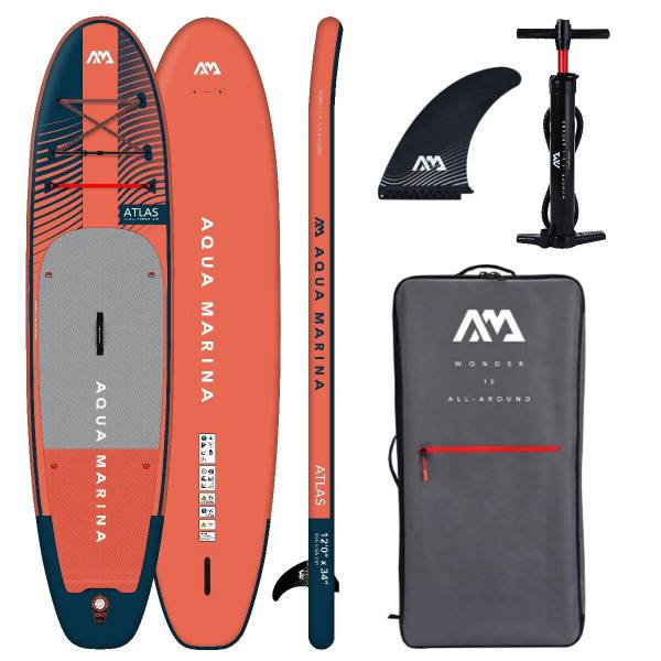 AQUA MARINA ATLAS 12.0 iSUP Board Set aufblasbar Stand Up Paddle Surfboard SUP